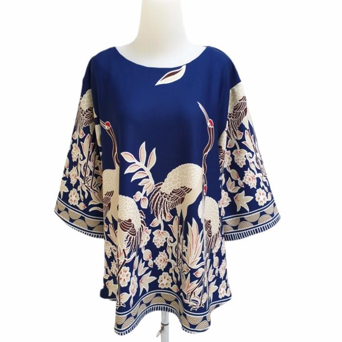Big Sale Baju Atasan Wanita Jumbo Blouse Scuba Jumbo Big Size Motif Flamingo Exclusive