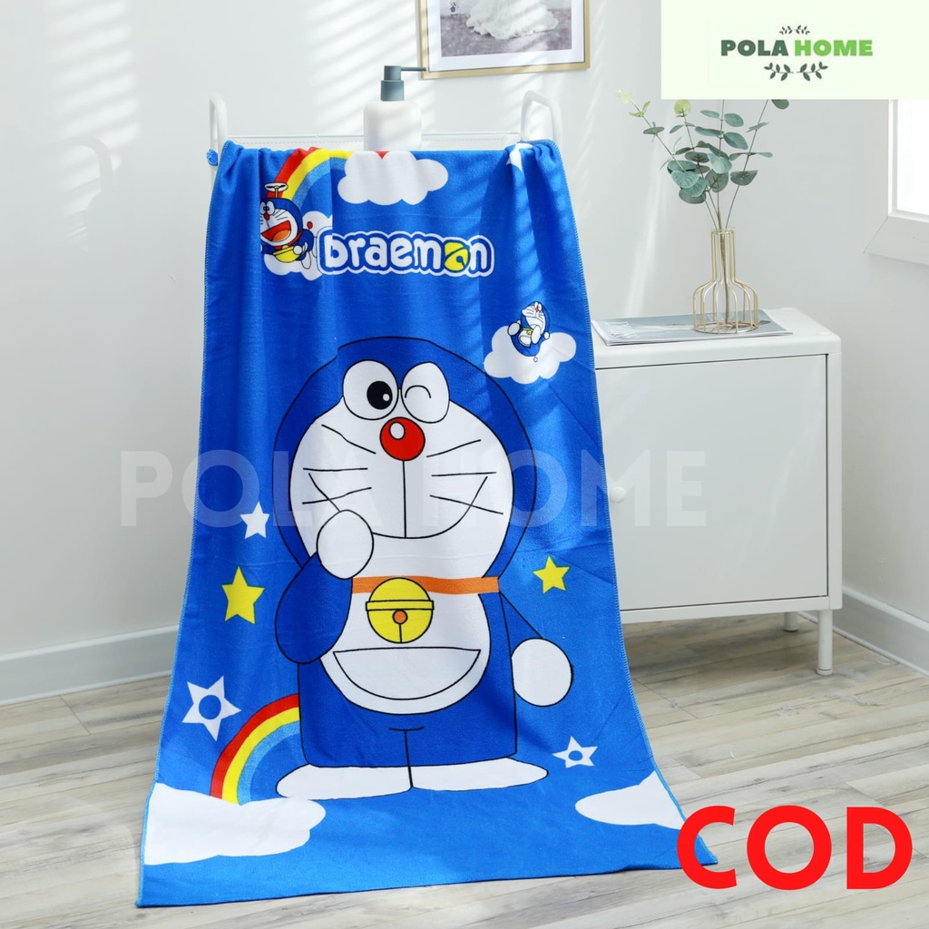 POLA Handuk Mandi Anak Karakter Tebal dan Serap Air uk 70 x 140cm