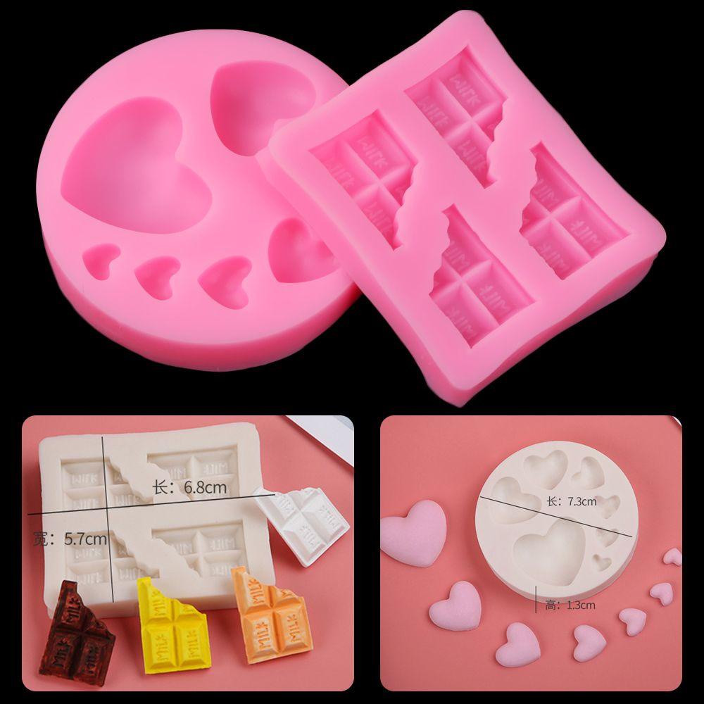 Solighter Fondant Silicone Mold Alat Dekorasi Bakeware Cetakan Kue Bentuk Hati Pengasih Dekor Kue