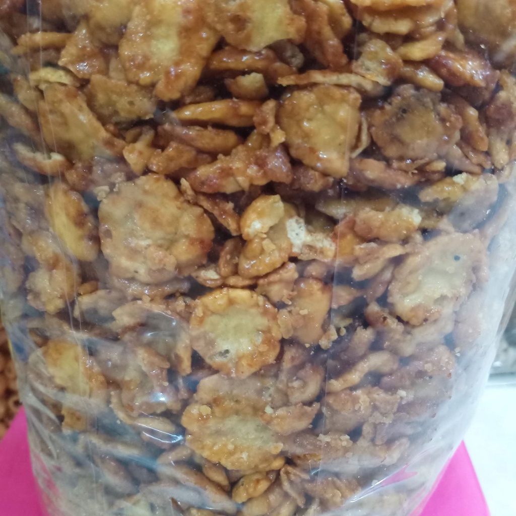 

Kue Kering Cemilan Emping Super Manis Pedas 500gr