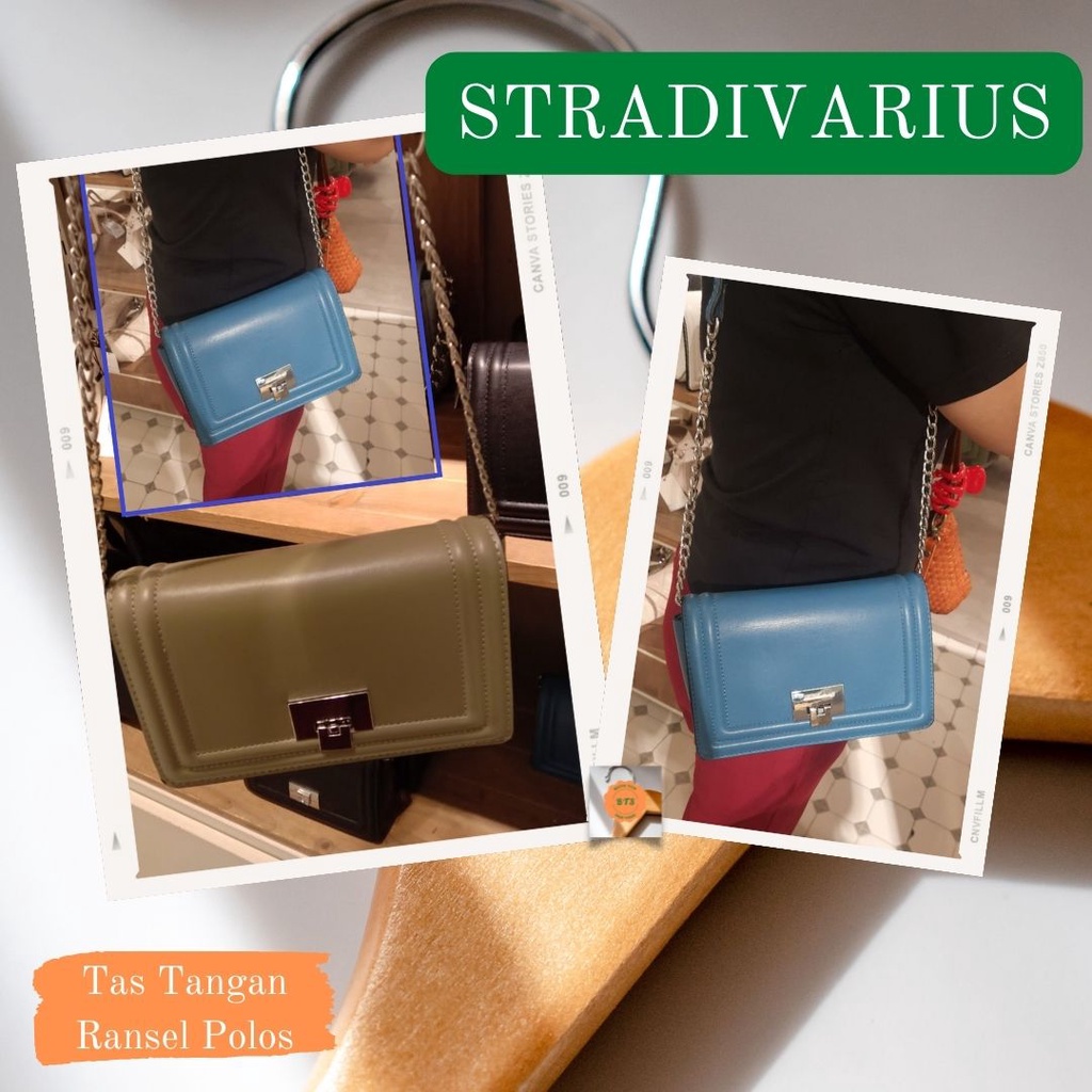 STRADIVARIUS TAS TANGAN RANSEL POLOS