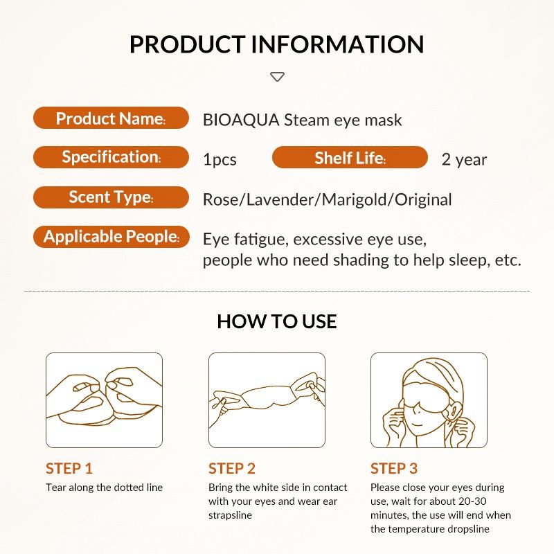 `ღ´ PHINKL `ღ´ Bioaqua eye mask steam terbaru mengilangkan mata panda mengurangi sembab