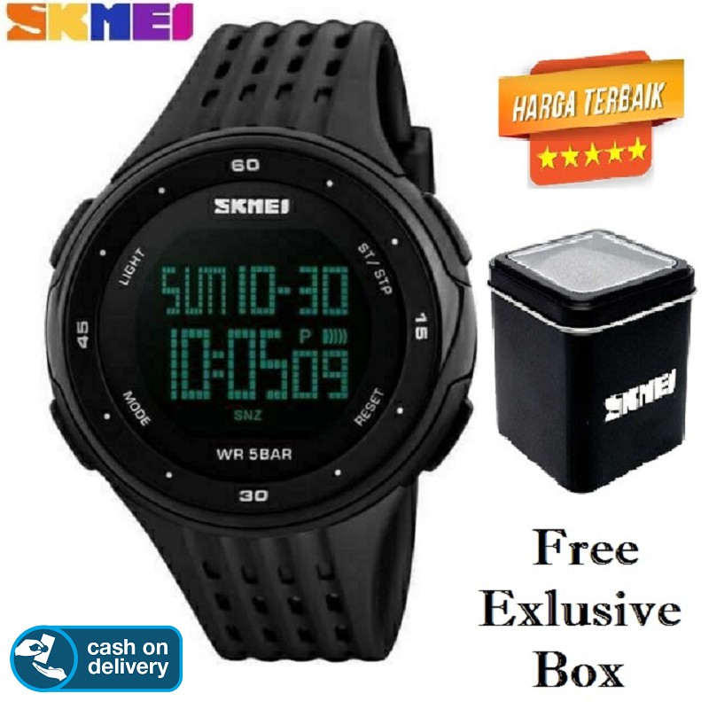 Jam Tangan Pria Digital SKMEI 1219 Water Resistant 50M 100% Original