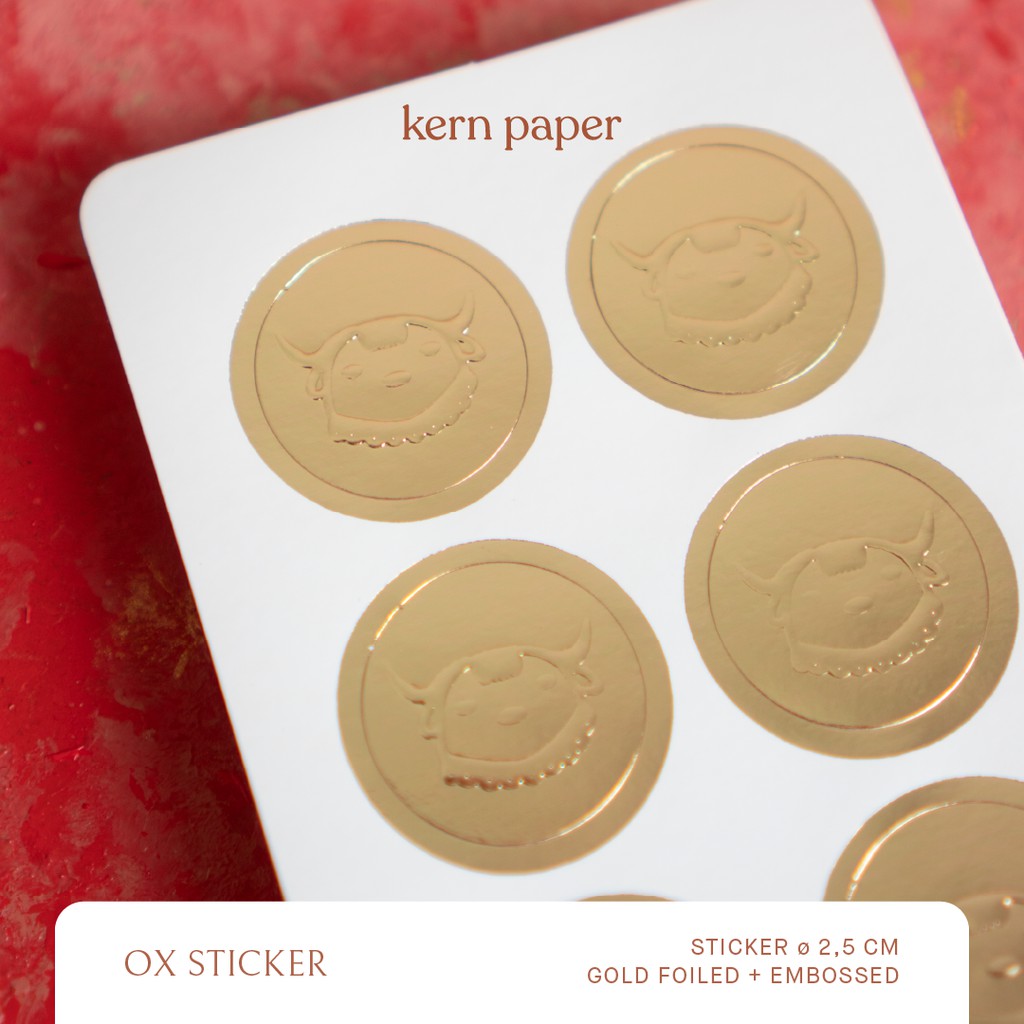 

Kern Paper Sticker - Ox | Sticker Angpao CNY Imlek Tahun Baru 2021