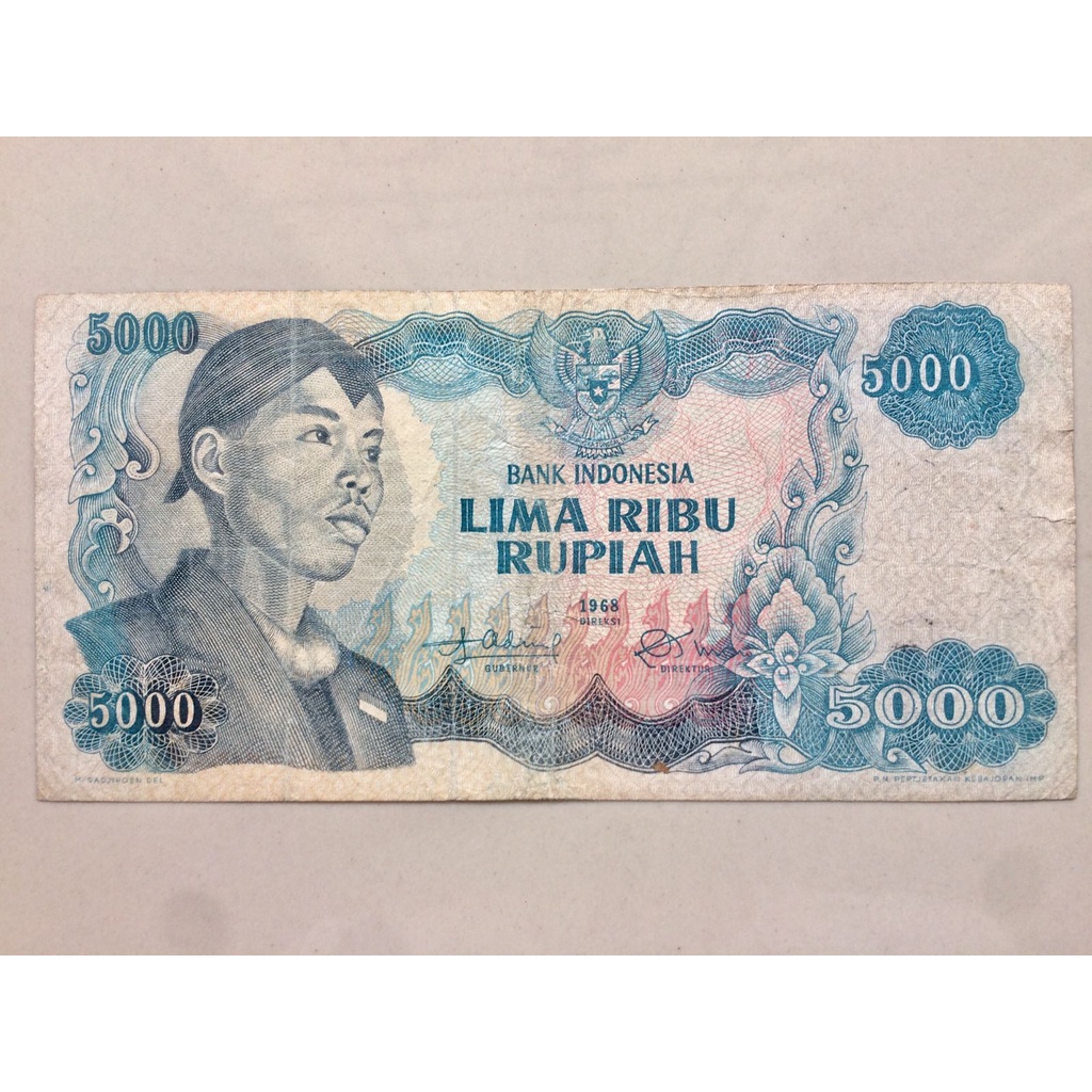 uang lama 5000 Sudirman 1968 VF