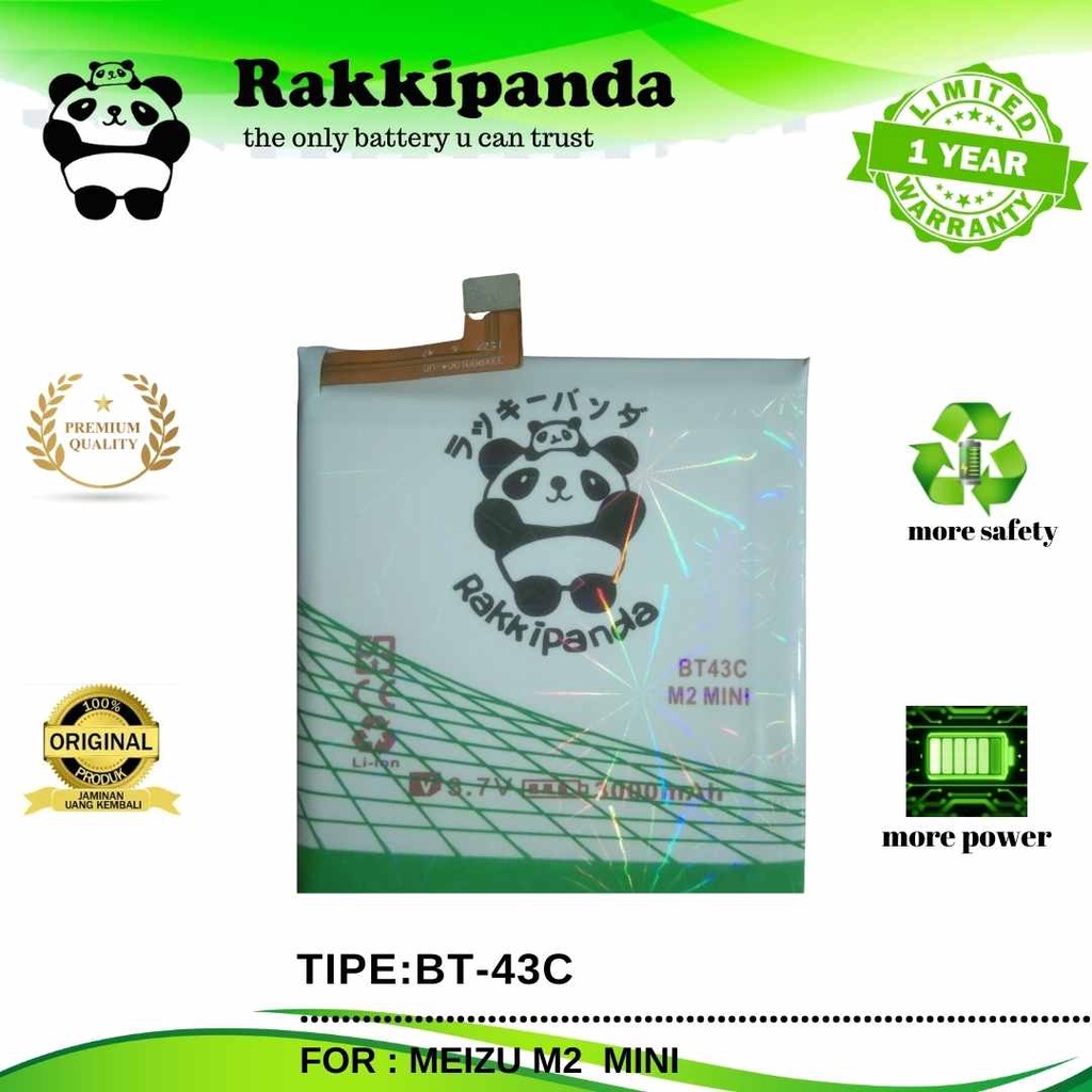 RakkiPanda - BT43C Meizu M2 Mini Batre Batrai Baterai