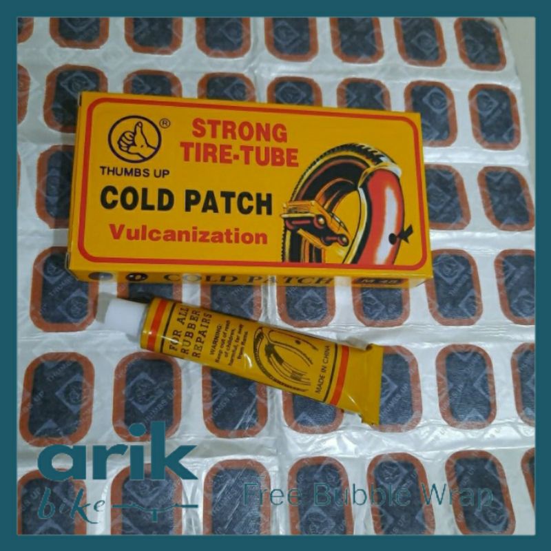 Tambal Ban Sepeda COLD PATCH Tip Top Tanpa Bakar 48 pcs Lengkap Lem