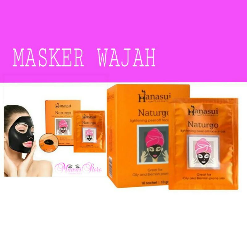 1 box isi 10 pcsMasker naturgo hanasui / masker wajah