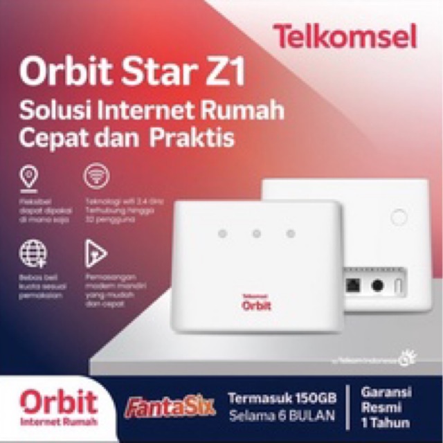 Telkomsel Orbit Star Z1 Modem Second Preloved Lengkap Masih Bonus Kuota