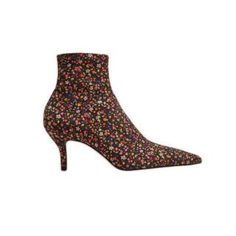 ZARA WOMAN ANKLE FLOWERS KITTEN HEELS BOOTS (NEW ORIGINAL STORE)