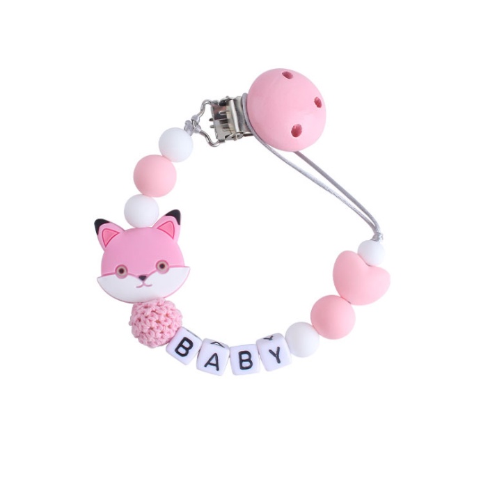 PC 6 | PACIFIER CLIP | TALI EMPENG DAN TEETHER BISA CUSTOM NAMA | TEETHER TALI DOT EMPENG CHAIN GANTUNGAN BAHAN SILIKON AMAN BPA FREE | RUZAIN MALL