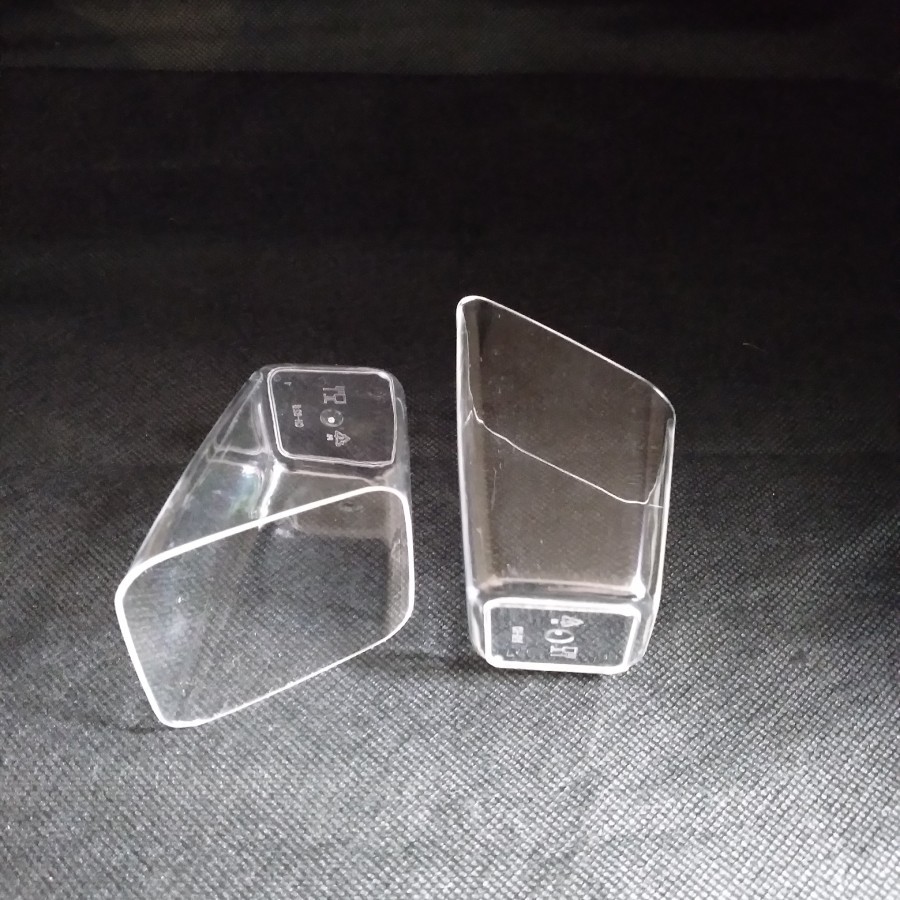 harga 1 cup minimum beli 10 pcs cup puding jelly kotak miring gelas dessert 100ml DP82