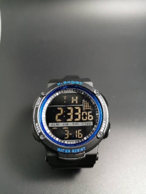 Jam tangan digital Sporty water Resist Lasika 901hitam