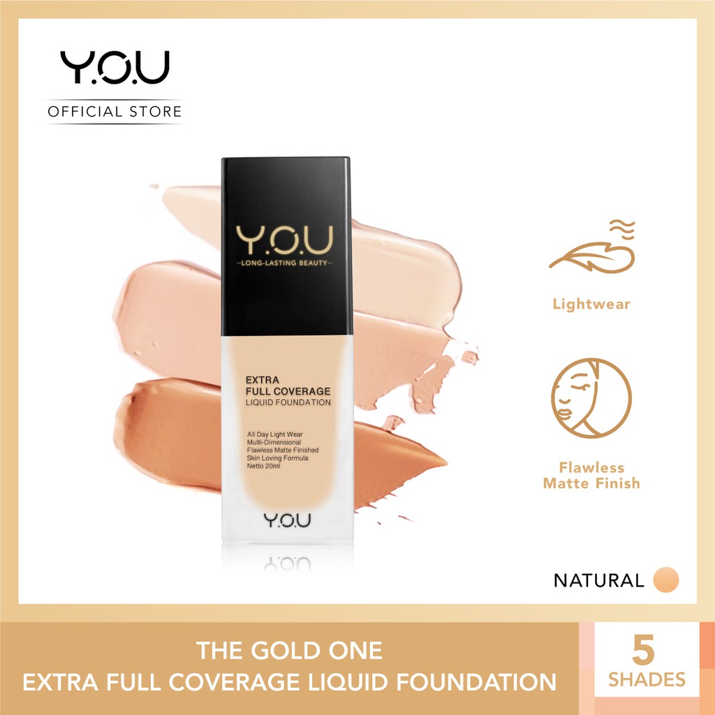 YOU The Gold One Extra Full Coverage Liquid Foundation 20  
