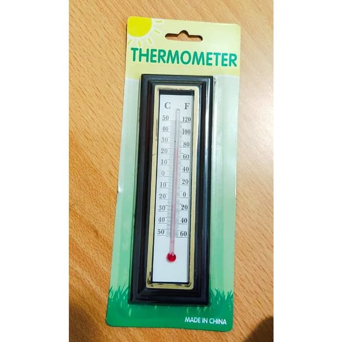 Termometer Ruangan Dinding Bahan Kayu -50c sd 50c - TDK