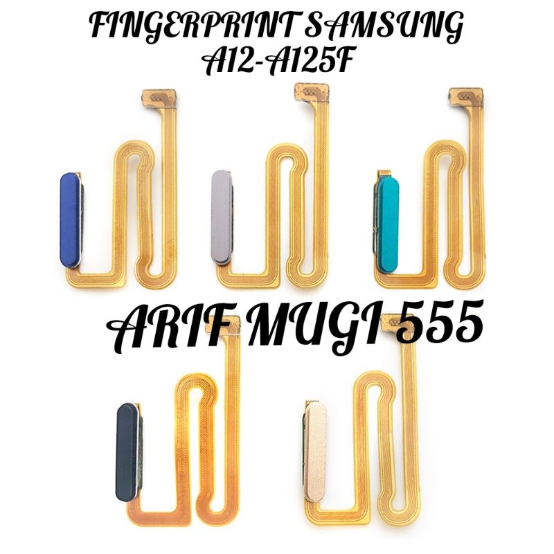 Flexibel Fingerprint Sidik Jari Tombol On Off Samsung A12-A125F Original