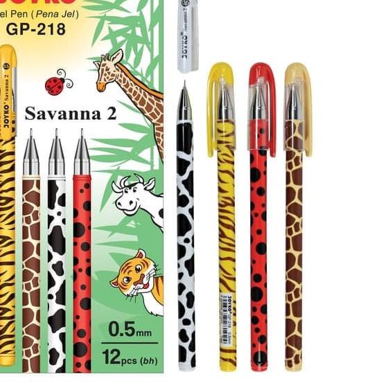

➹ Gel Pen / Pulpen / Pena Joyko GP-218 / Savanna 2 /0.5 mm /1 BOX 12 PCS ☏