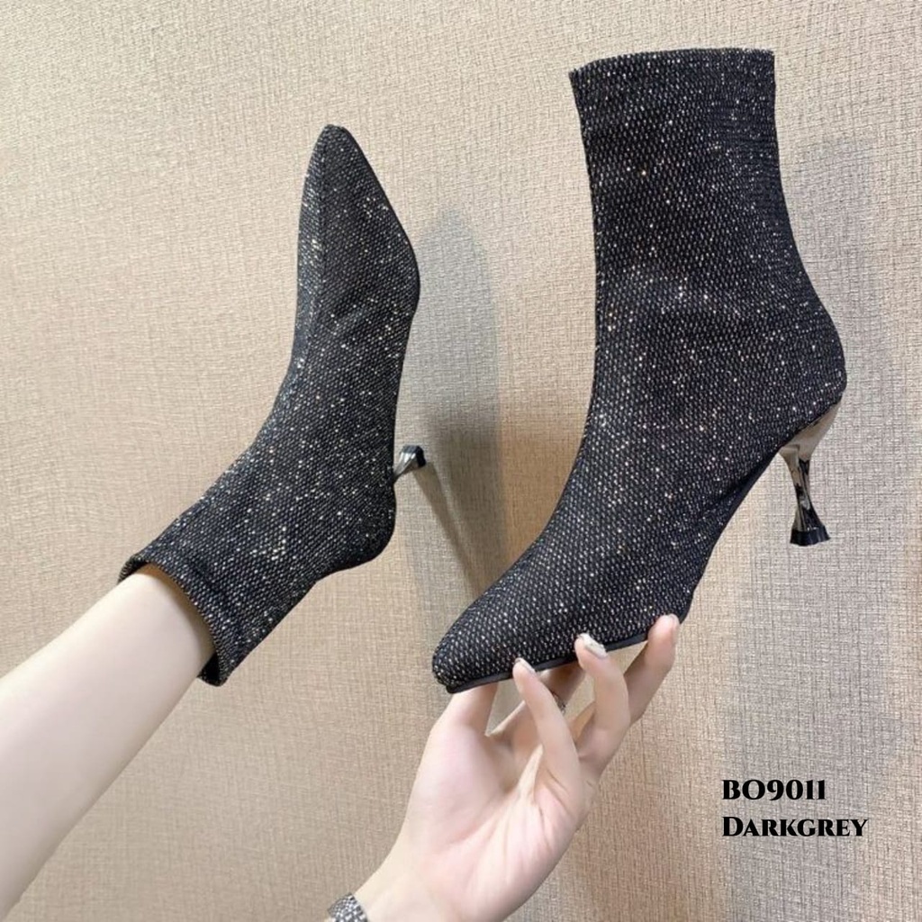 PRF Sepatu Heels Fashion Boots Wanita Korea BO9011 #