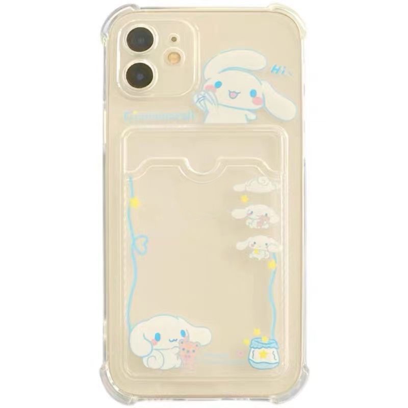 Soft Case Silikon TPU Transparan Shockproof Motif Kelinci Untuk IPhone 13 12 mini 11 10 Pro XS Max X XR 8 7 6 6S Plus