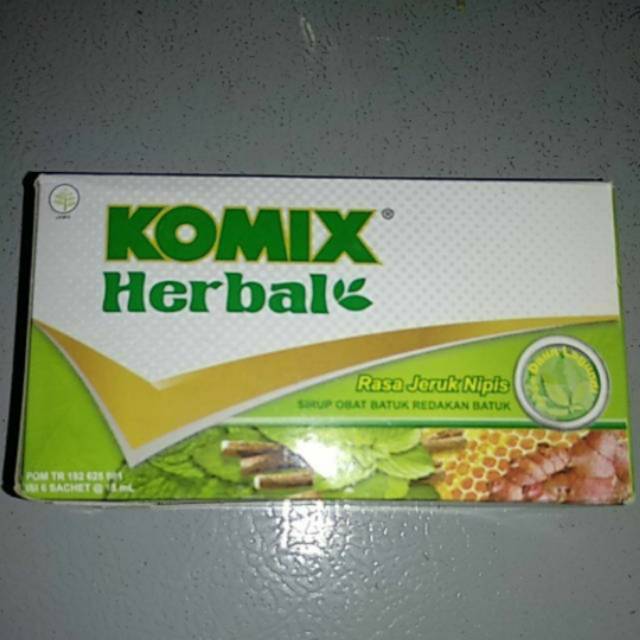Komix Herbal Sachet 1 Box Isi 6 Pcs @ 15 ml Jeruk Nipis