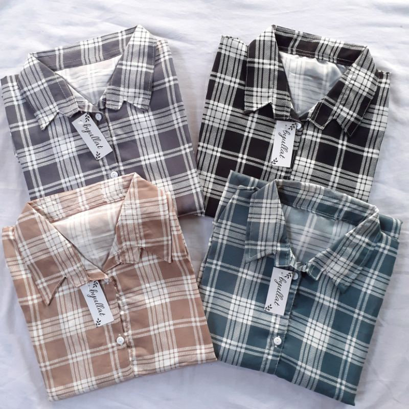 GRIDY SHIRT/ KEMEJA WANITA KOTAK SHAKILA
