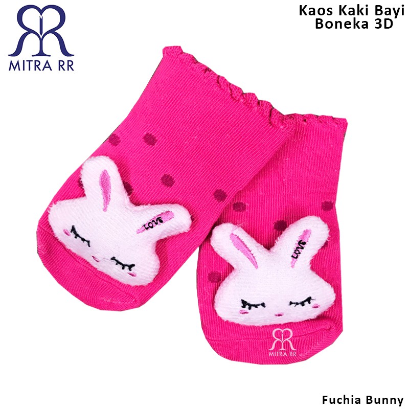 Kaos Kaki Bayi Karakter Boneka timbul 3D