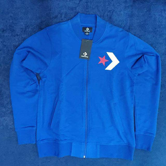 Jaket Bomber Converse Cowok (Biru)