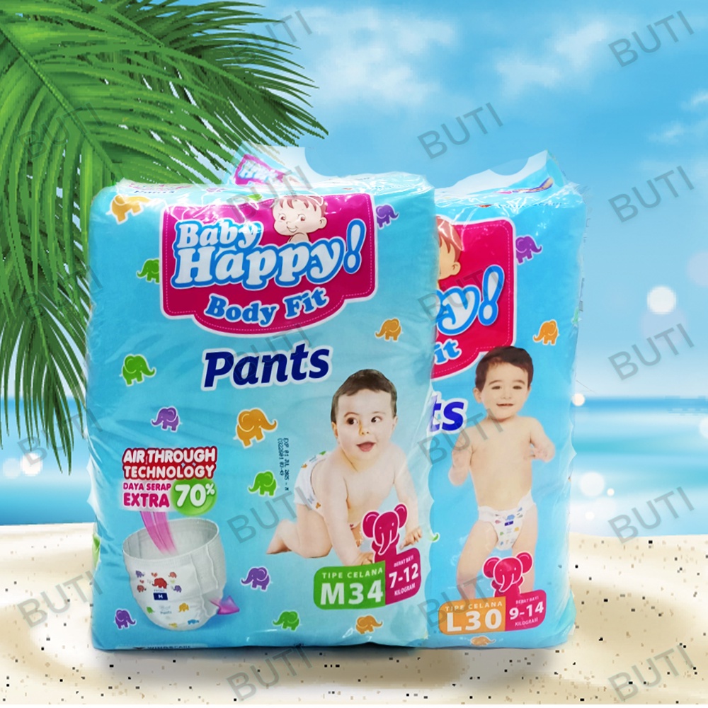 BABY HAPPY PANTS M34 / L30 / XL26 / XXL24 TIPE CELANA BABY HAPPY