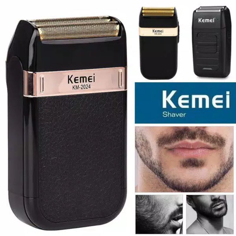 KEMEI KM-2024 SHAVER WATERPROOF ALAT MESIN CUKUR JENGGOT KEMEI KM 2024