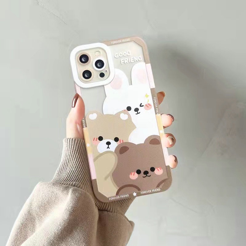 Casing Realme 9i C11 2020 C12 C15 C21Y C25 C25Y Narzo 20 20A 30A 50A Case Line Good Friend Character Silicon Premium