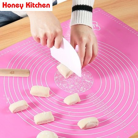 HONEY KITCHEN SILICON MAT 50X40 CM TATAKAN BAKING ROTI PIZZA FONDANT