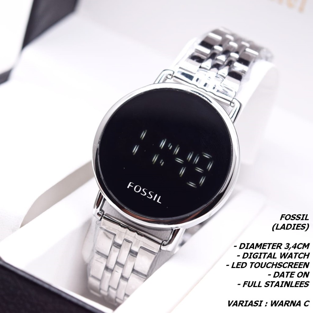 JAM TANGAN WANITA FASHION RANTAI BODY BULAT TANGGAL AKTIF