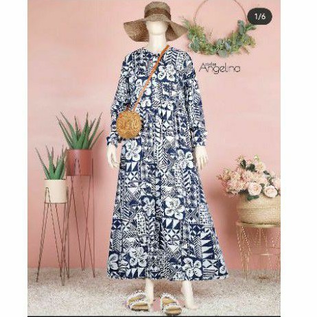 SARAH DRESS ANGELINA PATCHWORK NAVY M