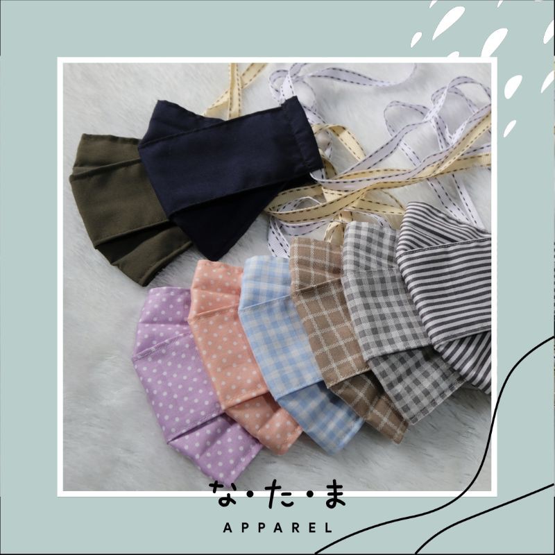 Masker Kain 3D Motif Lucu Katun Jepang Pastel