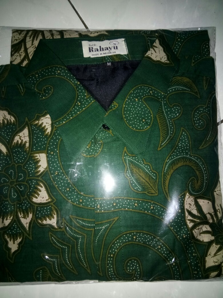 Bayusuta Hijau Kemeja Batik Pria Full Furing Bahan Katun Primisima