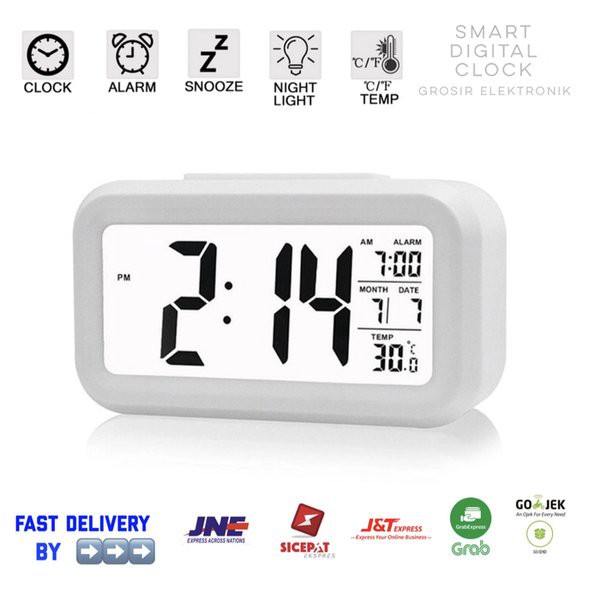 IKILOSHOP JMW1 Jam Meja Weker Digital Alarm Clock LED