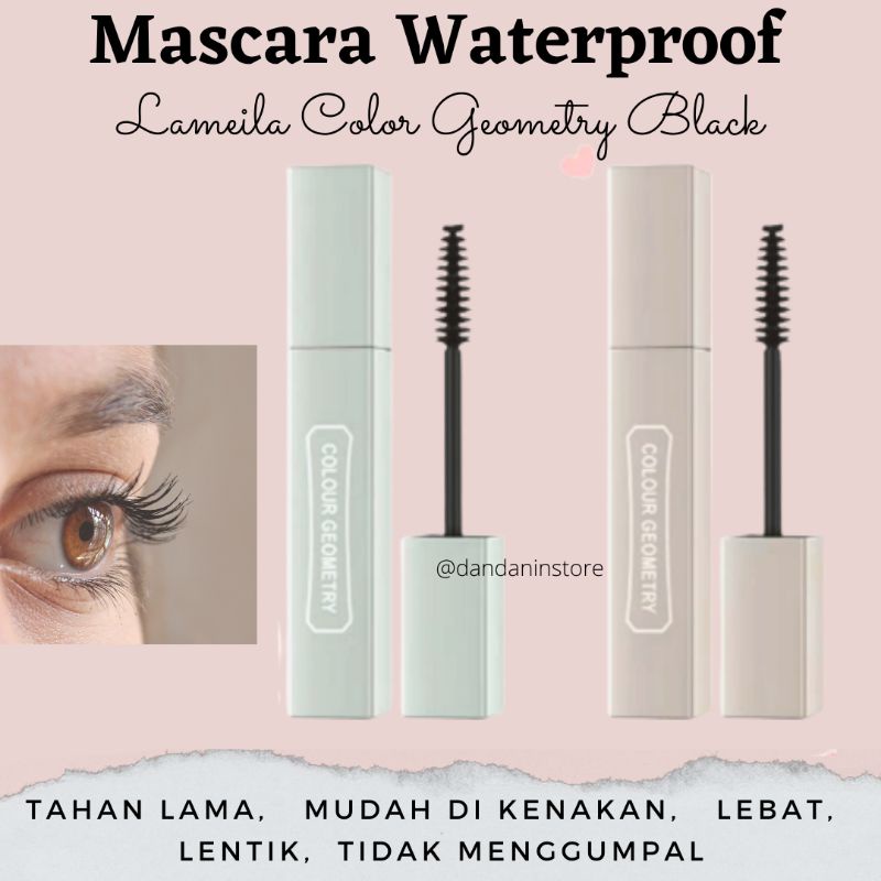 Mascara Lameila Color Geometry Waterproof Tahan Lama Menebalkan Lentik Bulu Mata Original Murah Maskara Kosmetik Makeup Make Up Mata Wajah Perempuan Dandan Pempercantik Diri