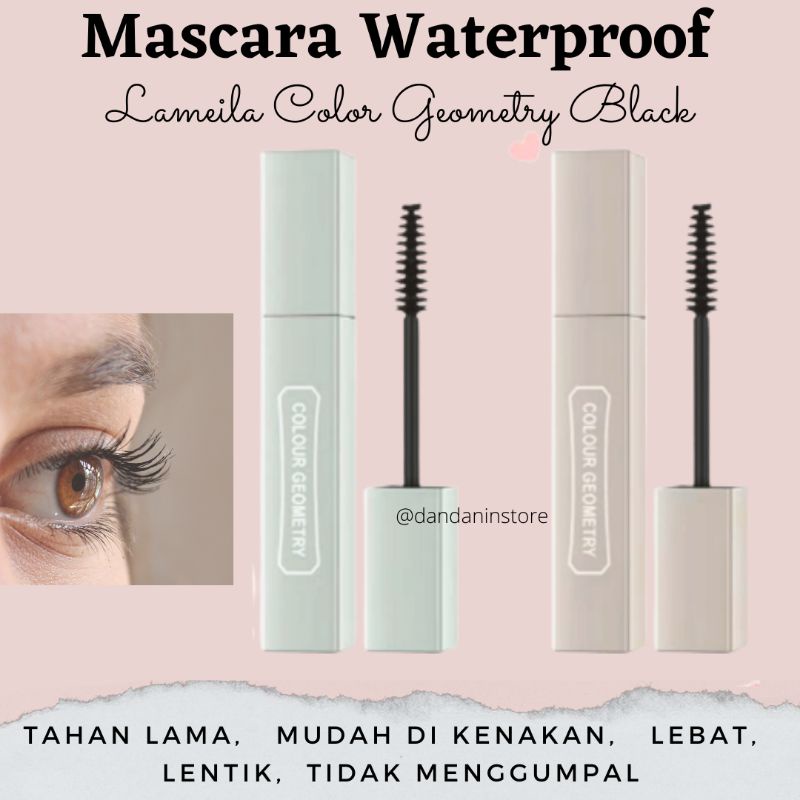 Mascara Lameila Color Geometry Waterproof Tahan Lama Menebalkan Lentik Bulu Mata Original Murah Maskara Kosmetik Makeup Make Up Mata Wajah Perempuan Dandan Pempercantik Diri