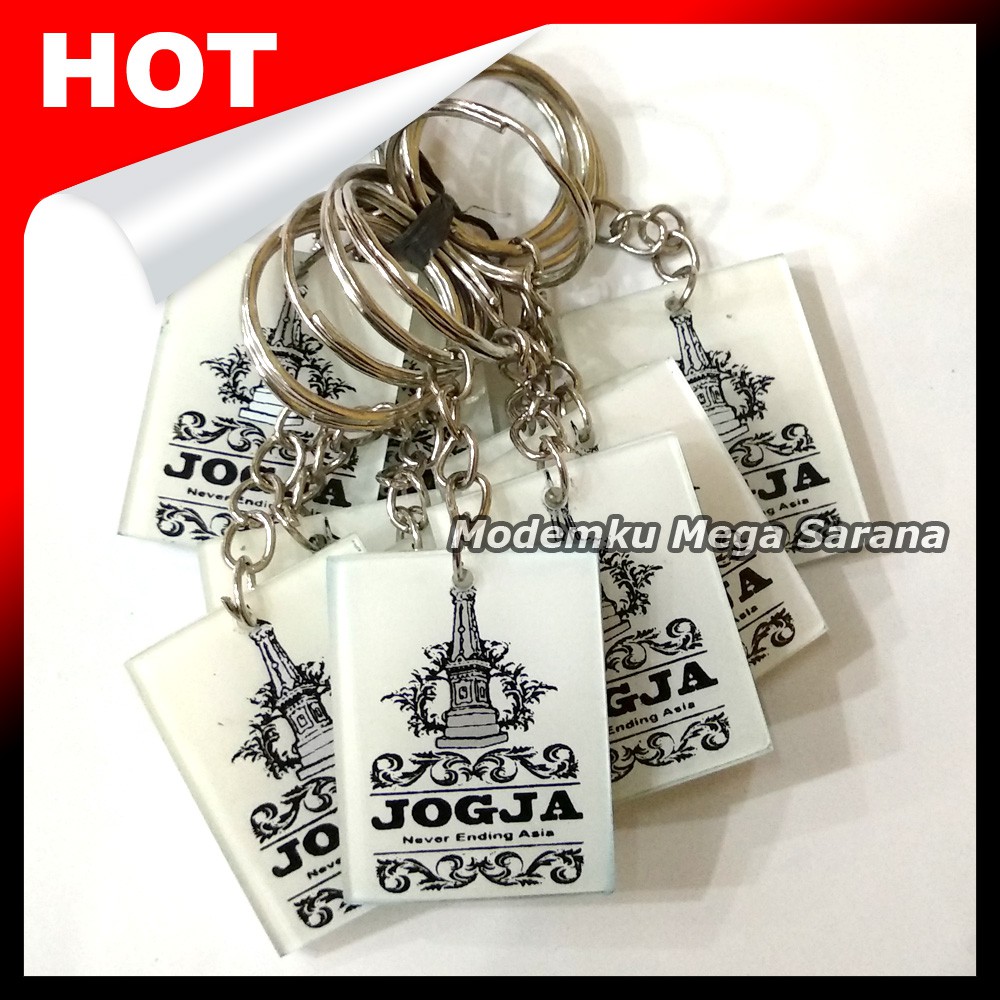 Souvenir Gantungan Kunci Jogja MRT08 - Tugu Jogja Never Ending Asia - 20pcs