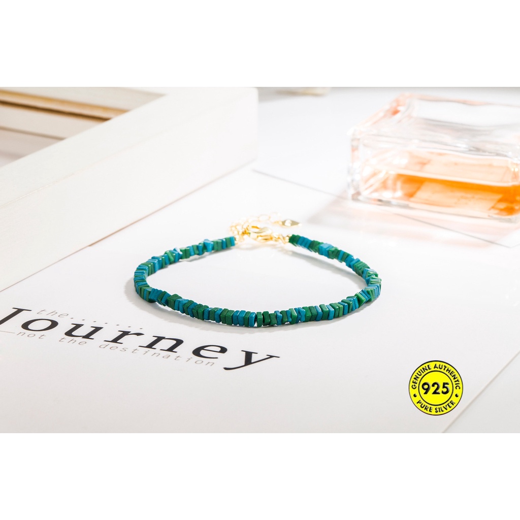 Gelang Tangan Rantai Aksen Batu Turquoise Untuk Wanita U1000