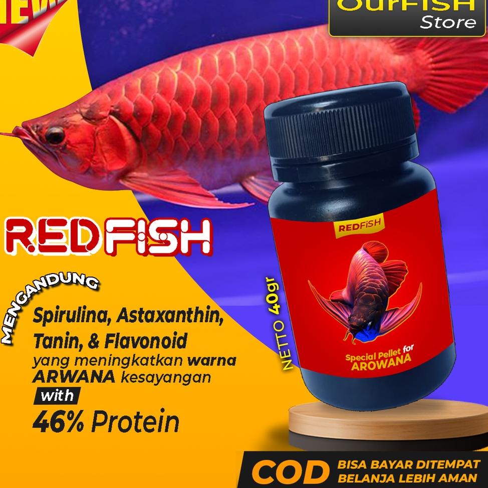 [Art. 8729] Pelet Ikan Arwana REDFISH Makanan Pakan Ikan Arwana Super Red Golden Red Silver Red Jardini Silver
