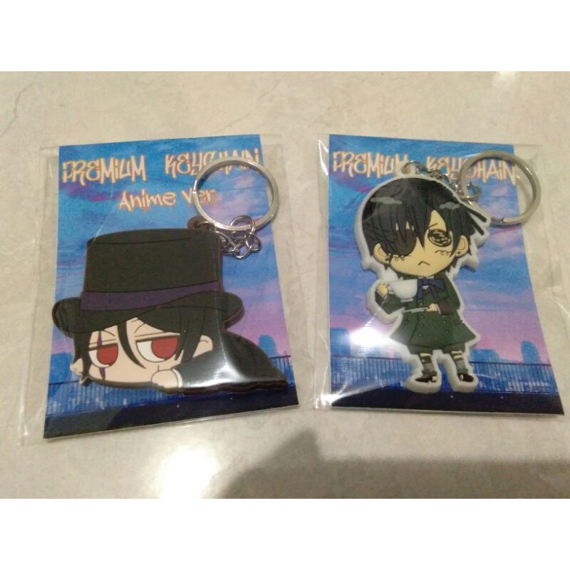 Gantungan kunci ganci Keychain anime kuroshitsuji black Butler Sebastian ciel phantomhive