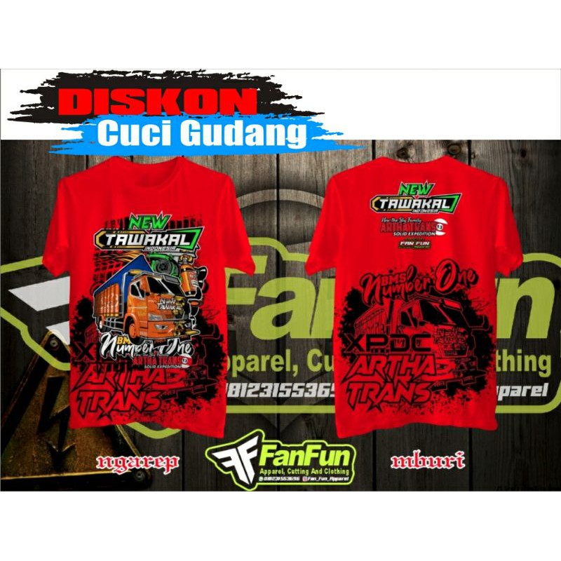NEW TAWAKAL 3 original merchandise - kaos truck new tawakal 3 original