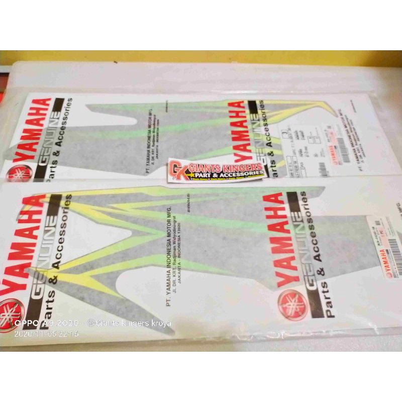 STRIPING LIS STIKER RX KING BAGIAN TANGKI 2005 HIJAU ORIGINAL YGP