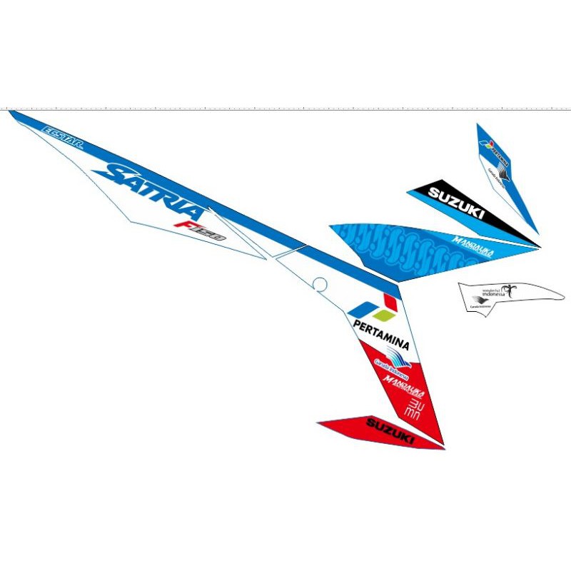 stripping custom satria injeksi Pertamina mandalika