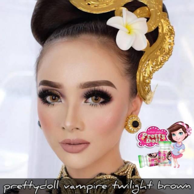 Softlens Princess Vampire Twilight Brown - Soflens Coklat Terang bisa Minus