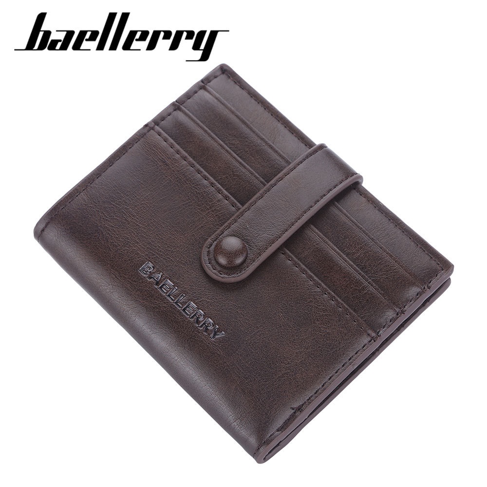 [BISA COD] BAELLERRY K9170 Dompet Kartu Pria Bahan Kulit PU Leather Premium