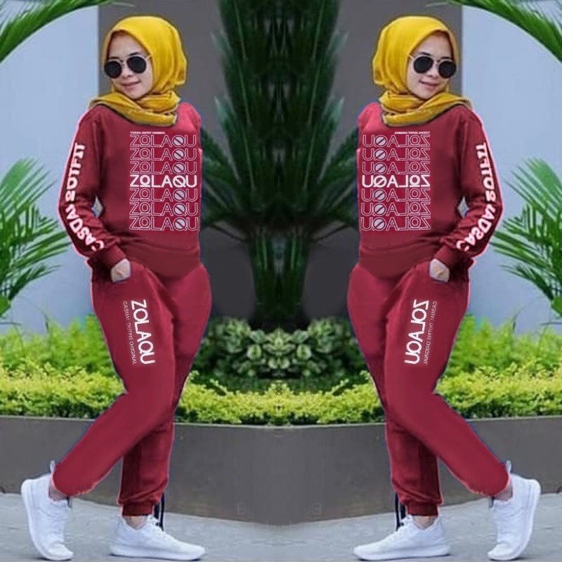 baju wanita fashion muslim us set zolaqu baju olah raga wanita gowes setelan terbaru