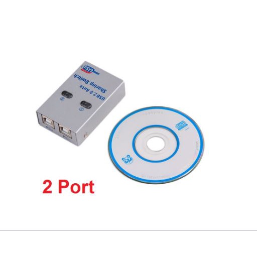Usb A 2.0 auto sharing switch NB 480Mbps 2 port metal for printer 2UA - Usb2.0 switch otomatis automatic