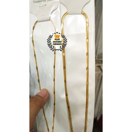 HIGH QUALITY KALUNG TITANIUM PIPIH GOLD MOTIF CEPLES JEDAR ANTI KARAT